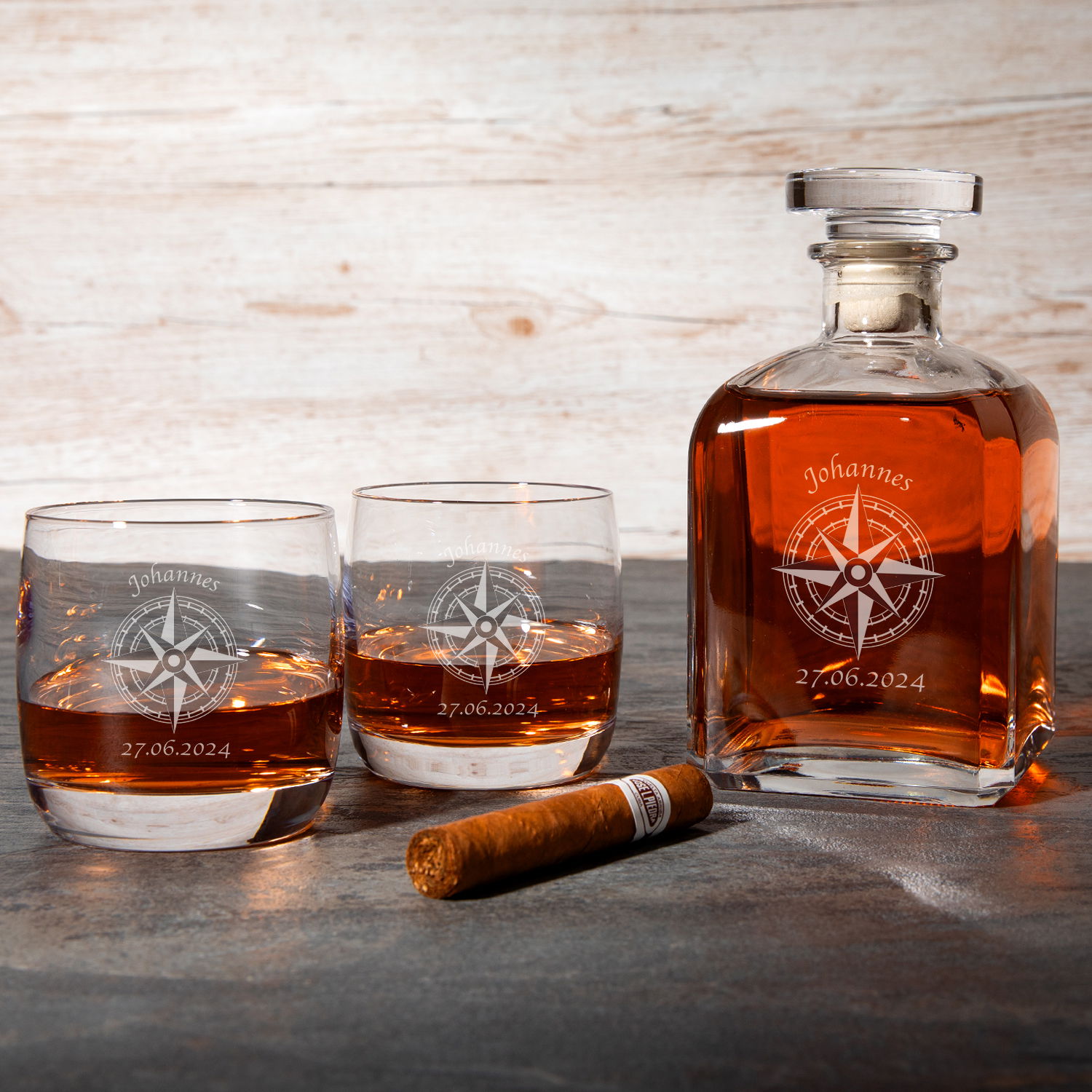 Whiskykaraffe Edel - Mit Gravur