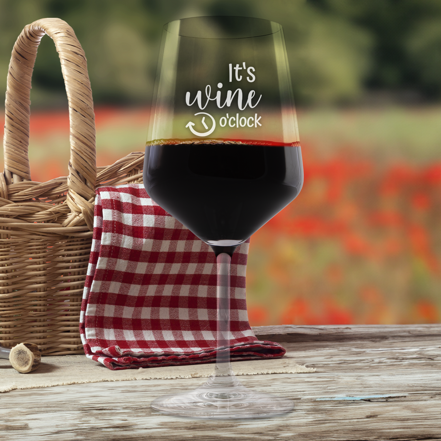 Weinglas - It´s wine o´clock