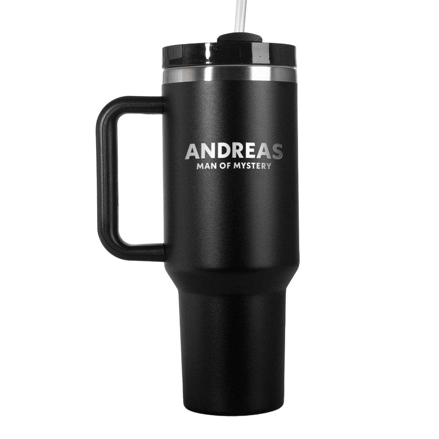 Thermo-Becher mit Griff und Deiner Gravur