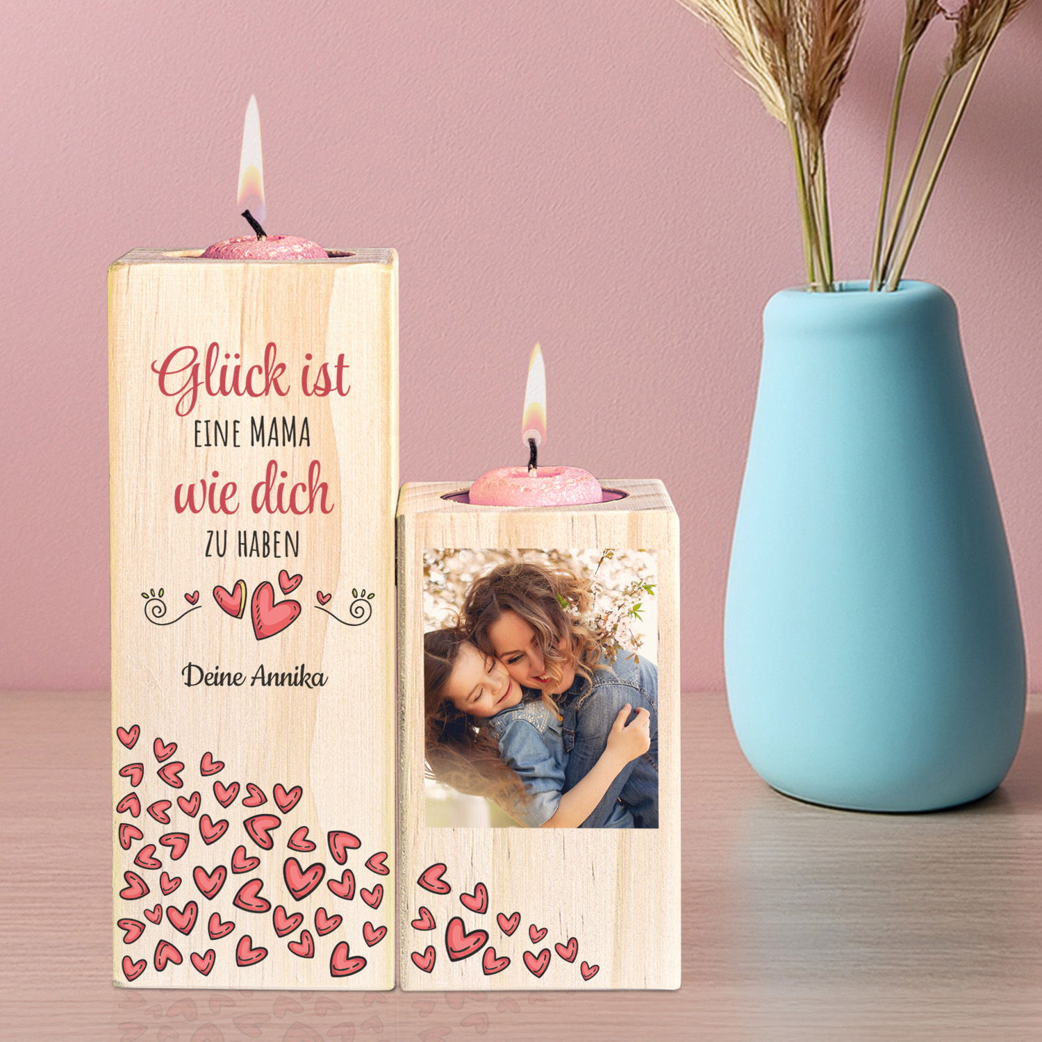 Kerzenständer Paar zum Muttertag 