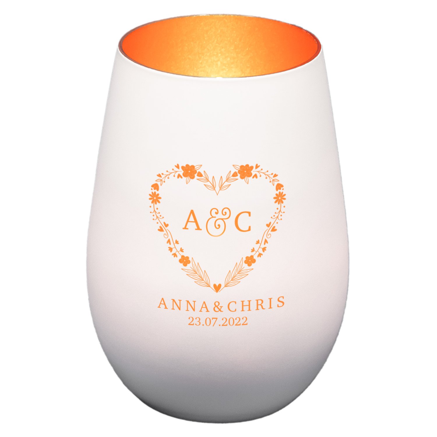 Windlicht - Hochzeit mit Personalisierung