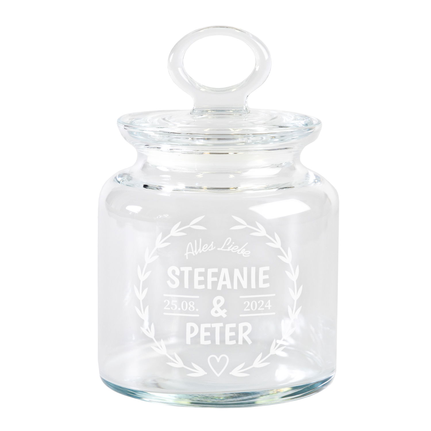 Keksglas zur Hochzeit mit Personalisierung