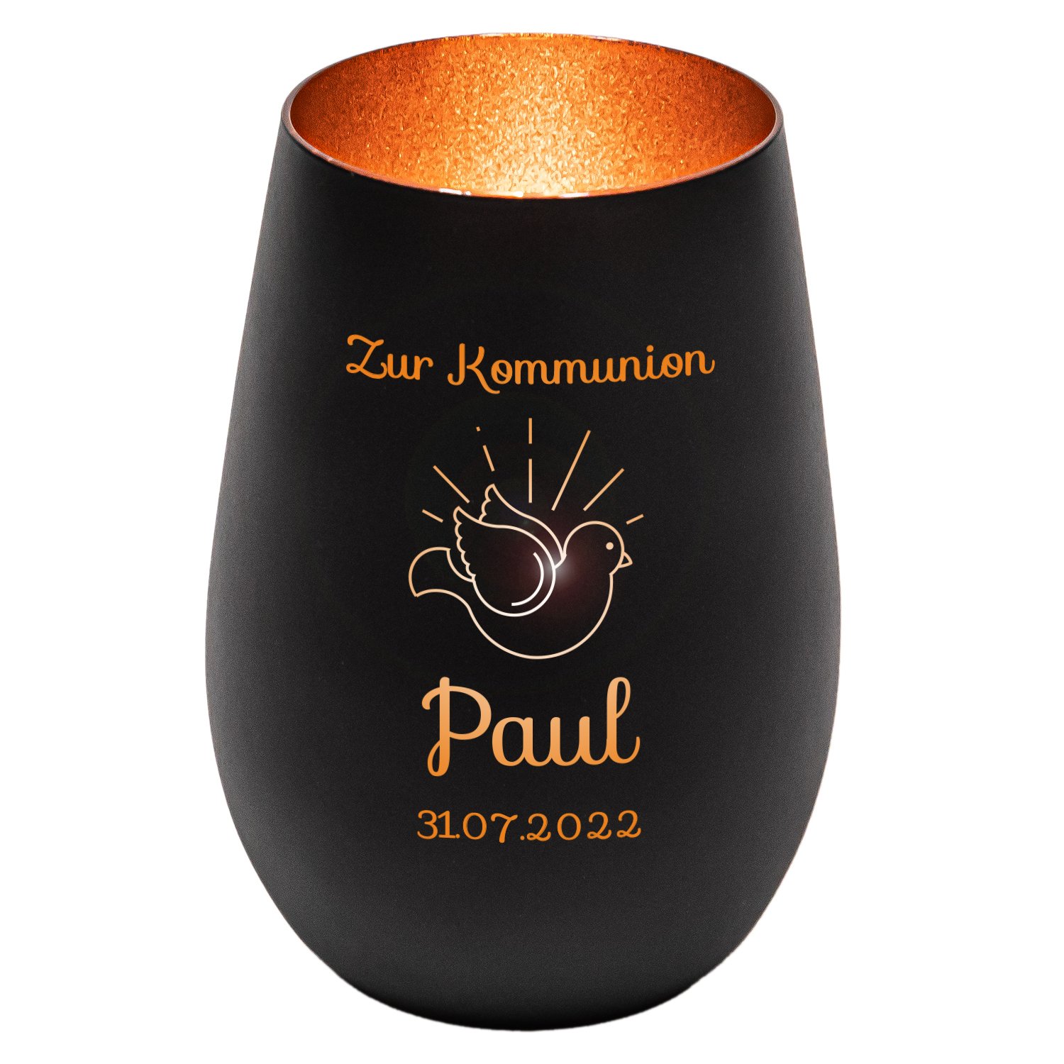 Windlicht - Kommunion mit Personalisierung