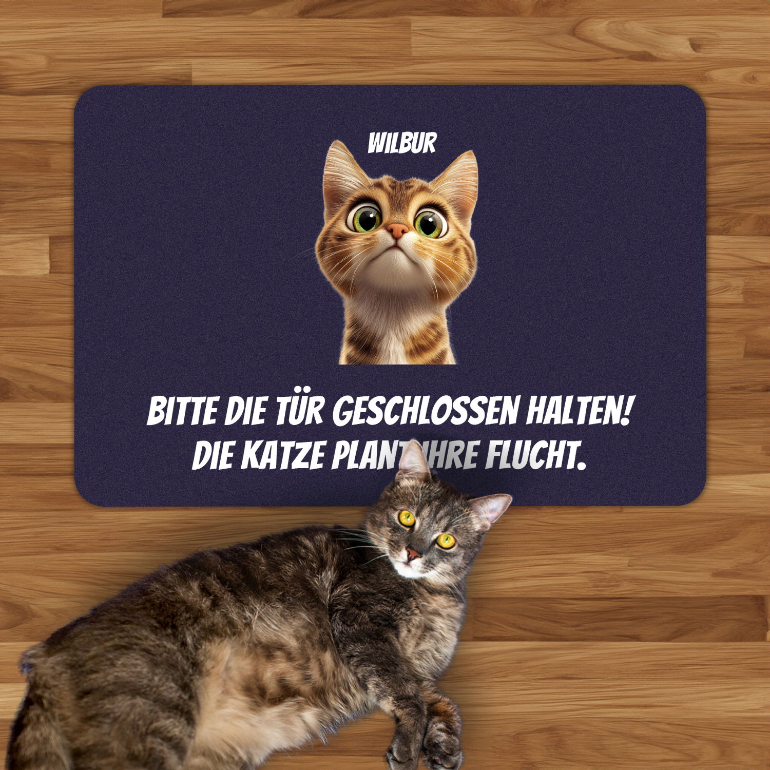 Fußmatte - Katzen planen Flucht
