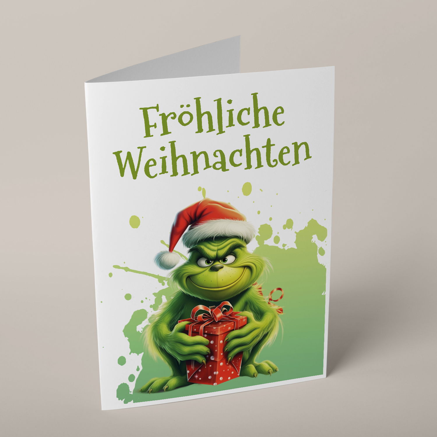 Lustige Grußkarte zu Weihnachten 