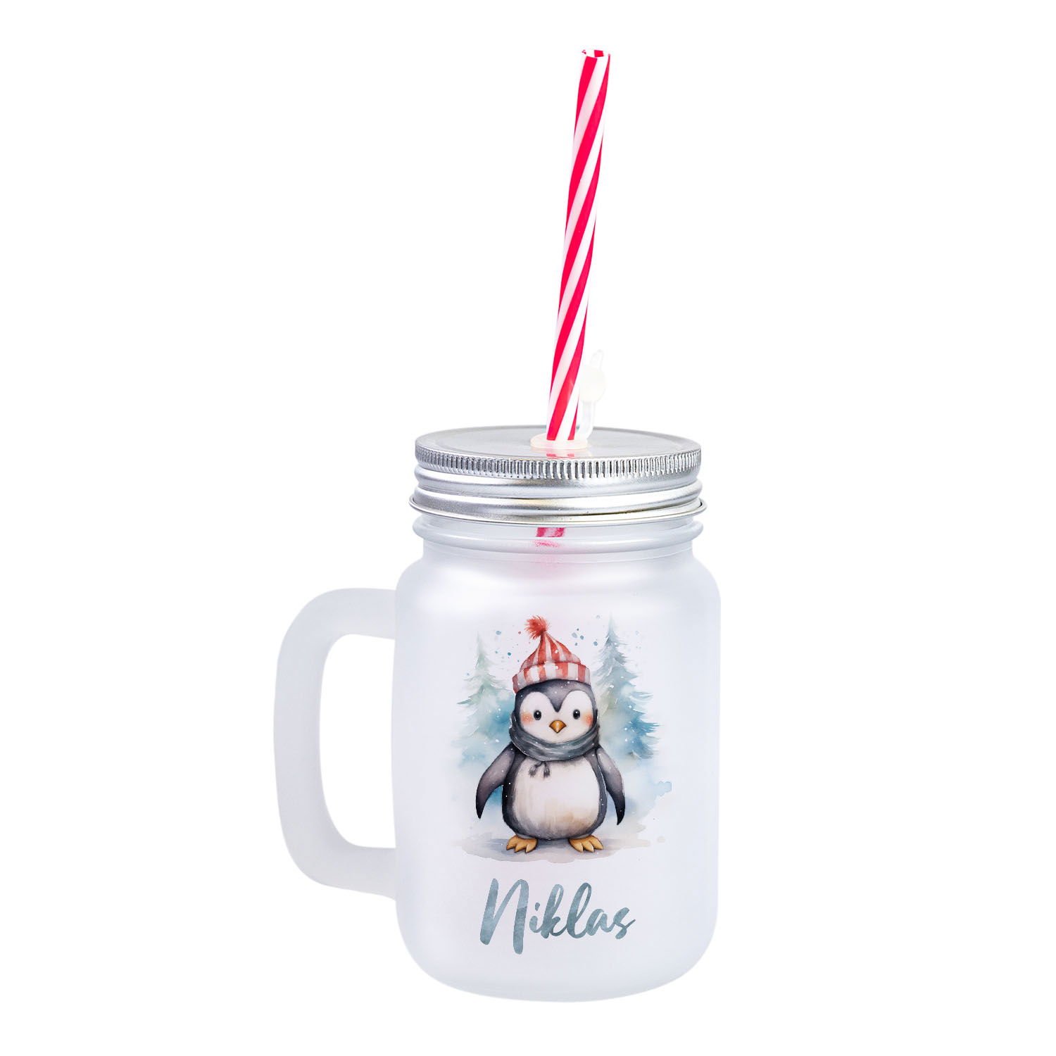 Weihnachtliches Henkelglas mit Wunschname
