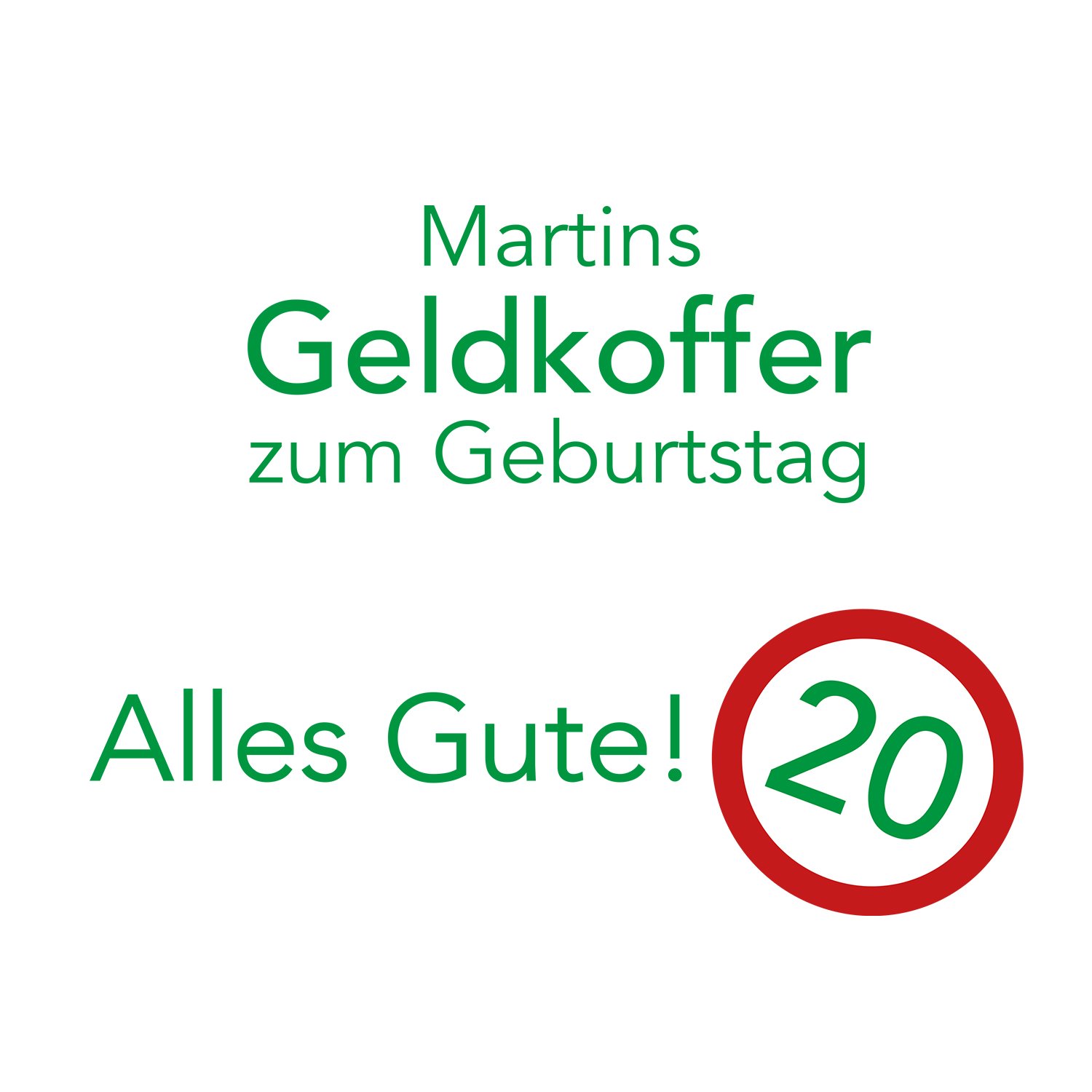 Geldkoffer zum Geburtstag mit Wunschname