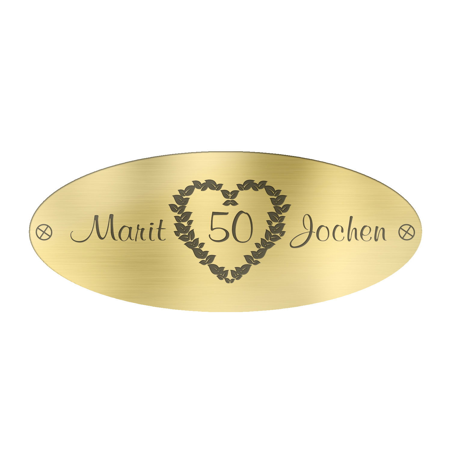 Goldene Hochzeit Bank mit Gravur