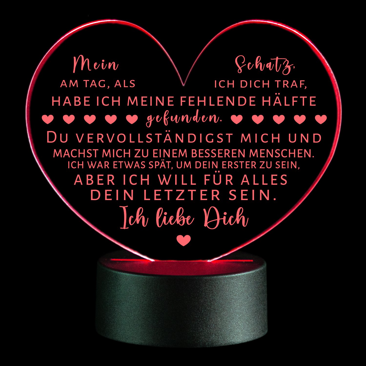 LED-Leuchte Herz - Ich liebe Dich