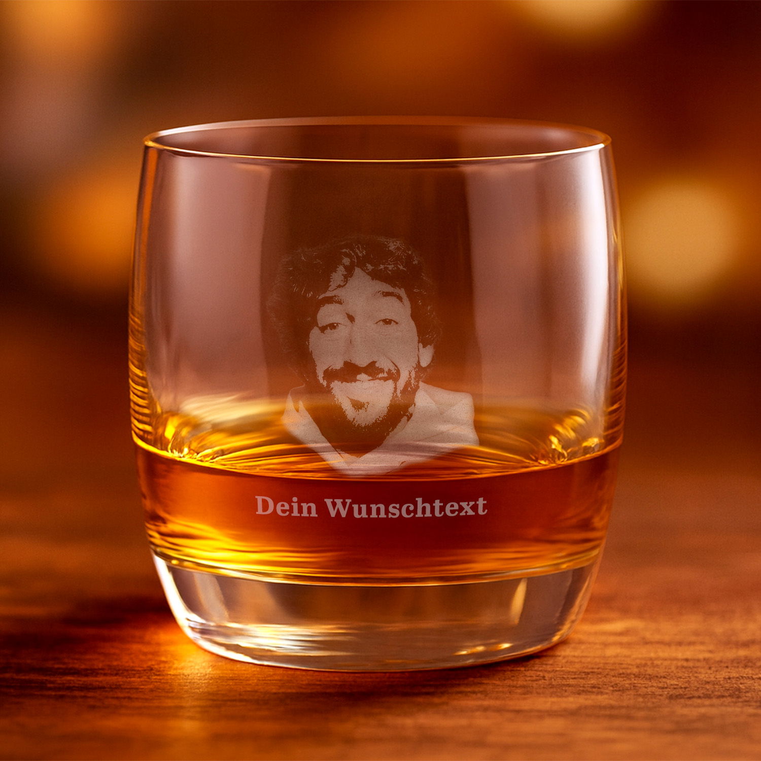 Whiskyglas mit Fotogravur