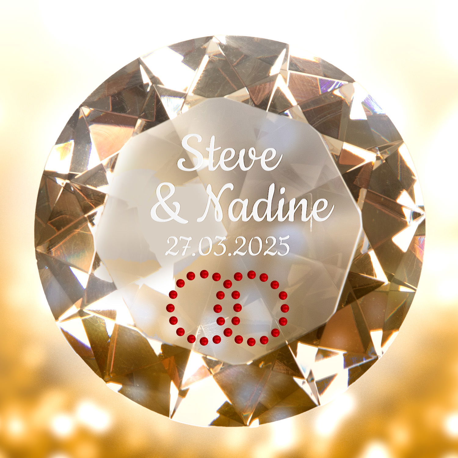 Diamant zur Hochzeit - mit Personalisierung