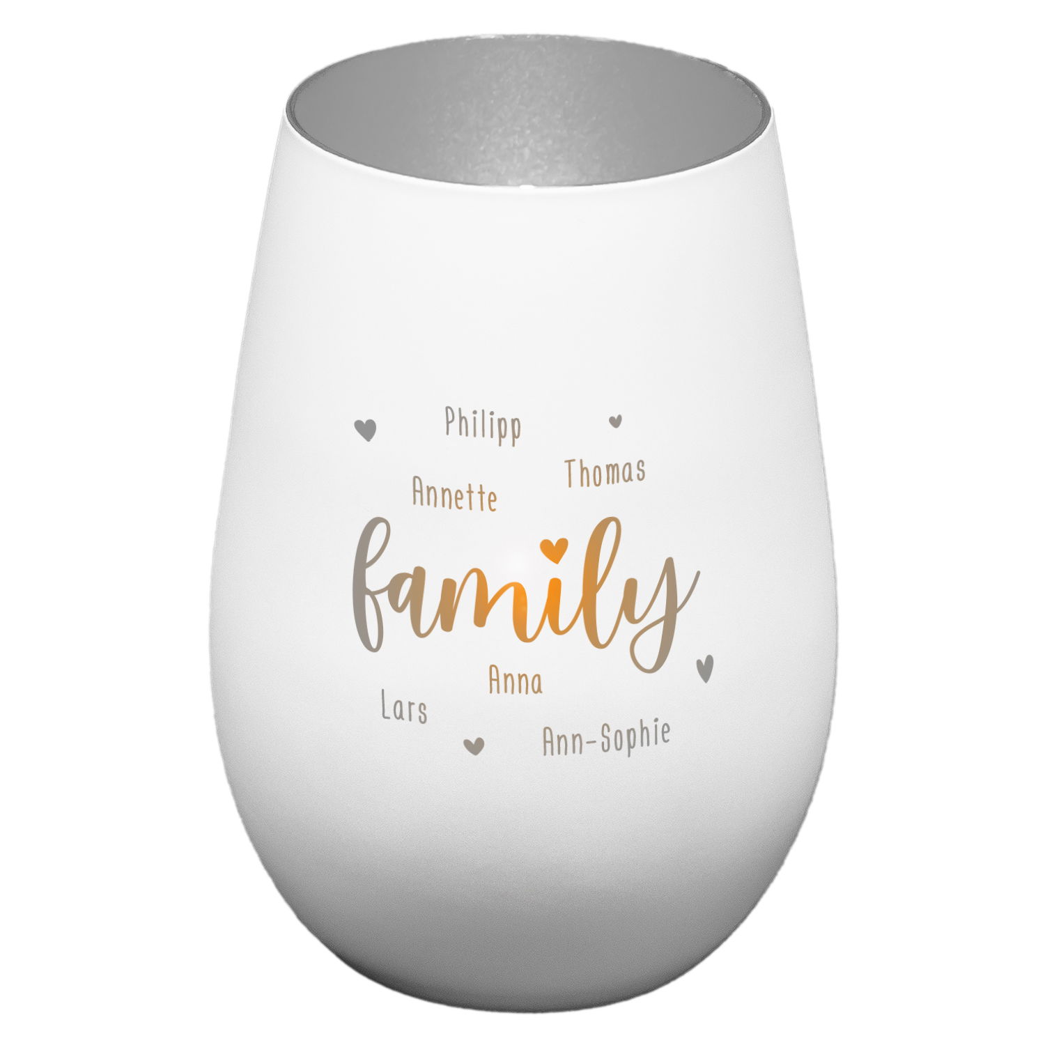 Windlicht - Family mit Personalisierung