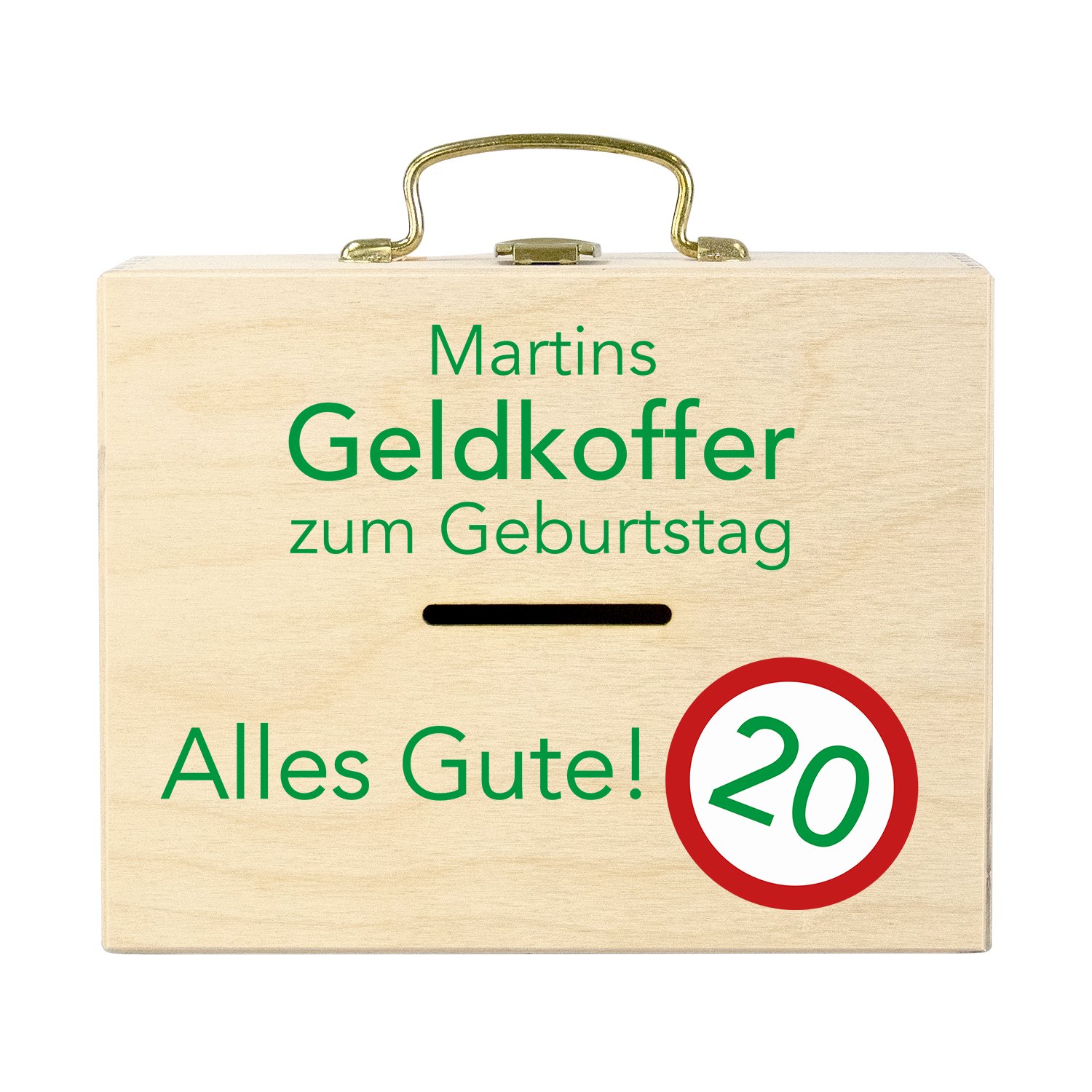 Geldkoffer zum Geburtstag mit Wunschname