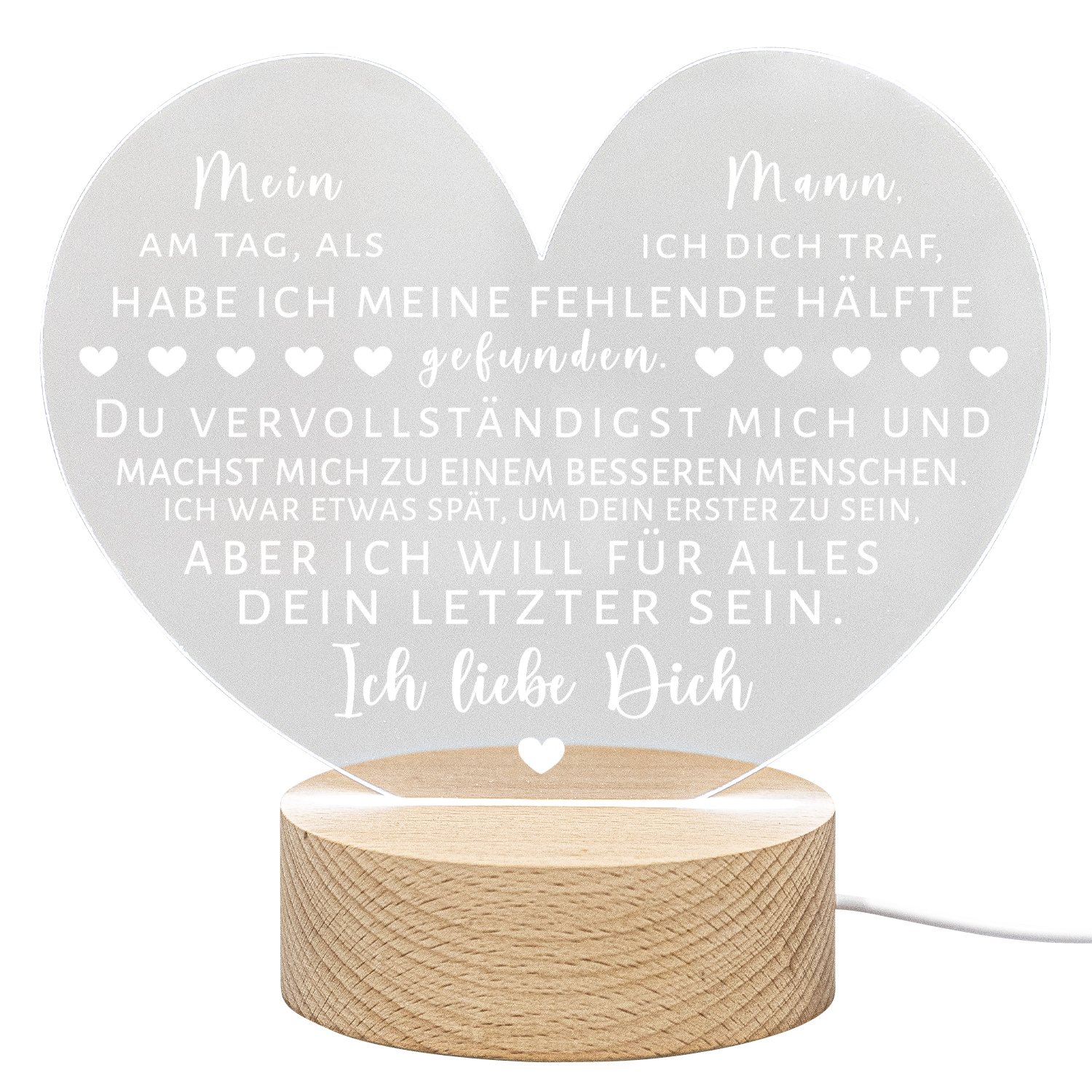 LED-Leuchte Herz - Ich liebe Dich