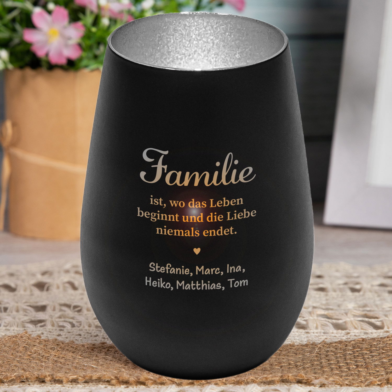 Windlicht - Family mit Personalisierung