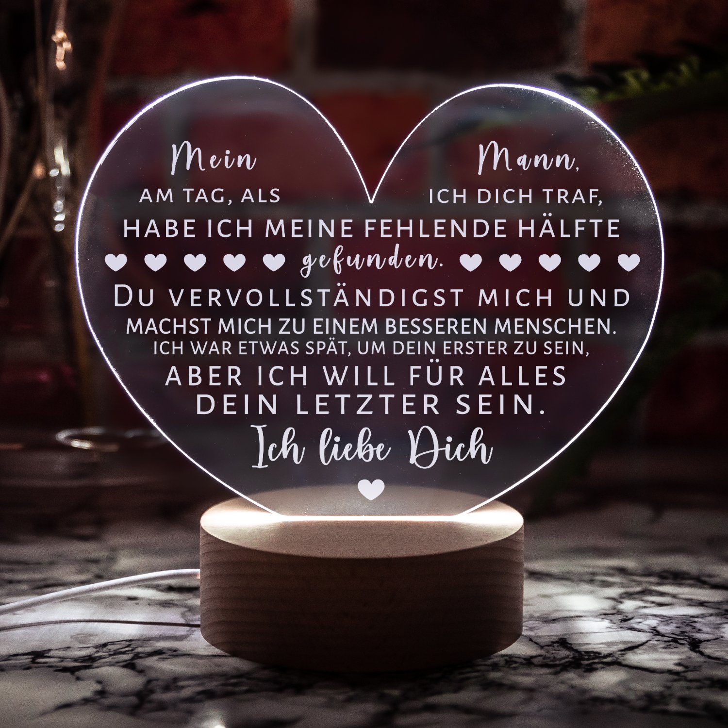 LED-Leuchte Herz - Ich liebe Dich