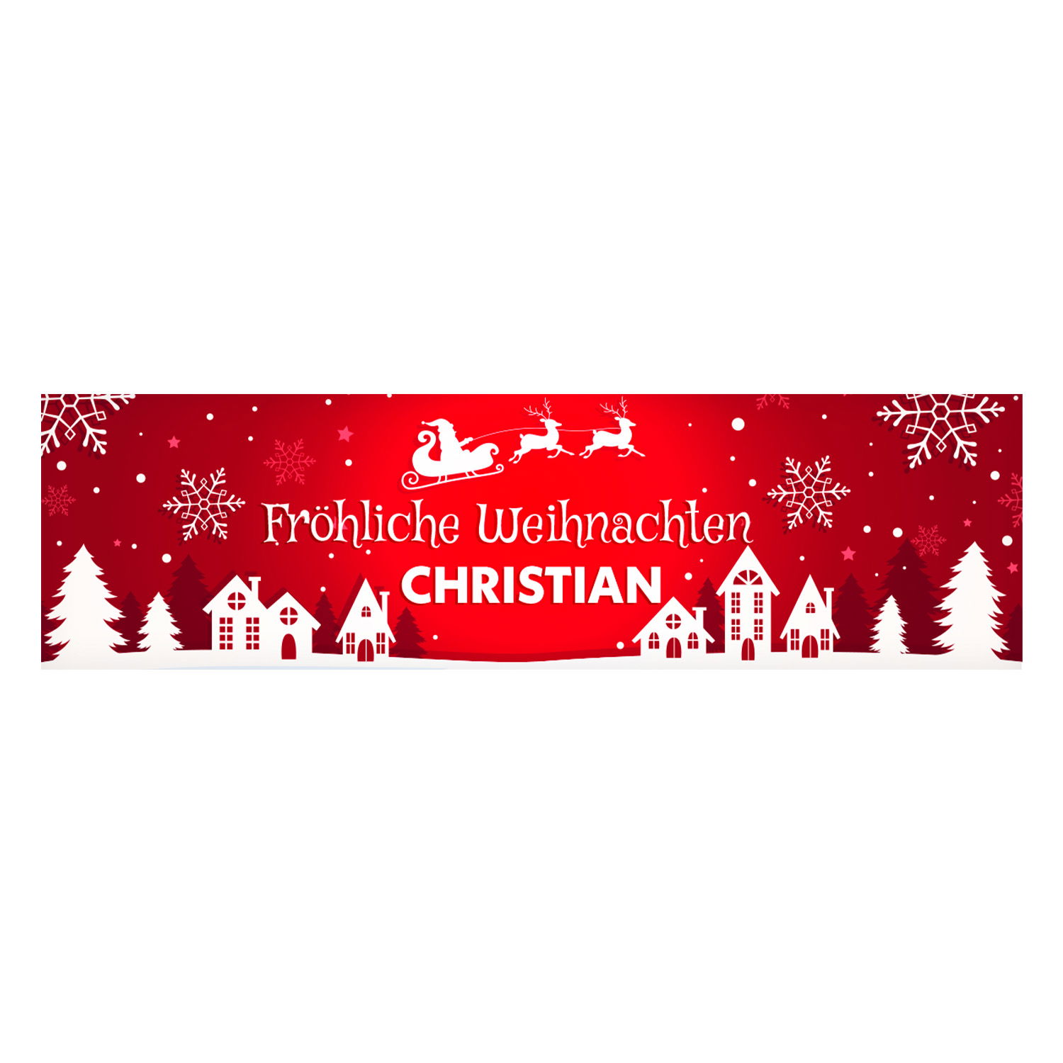Weihnachtliche Holzbox für Weinflaschen 