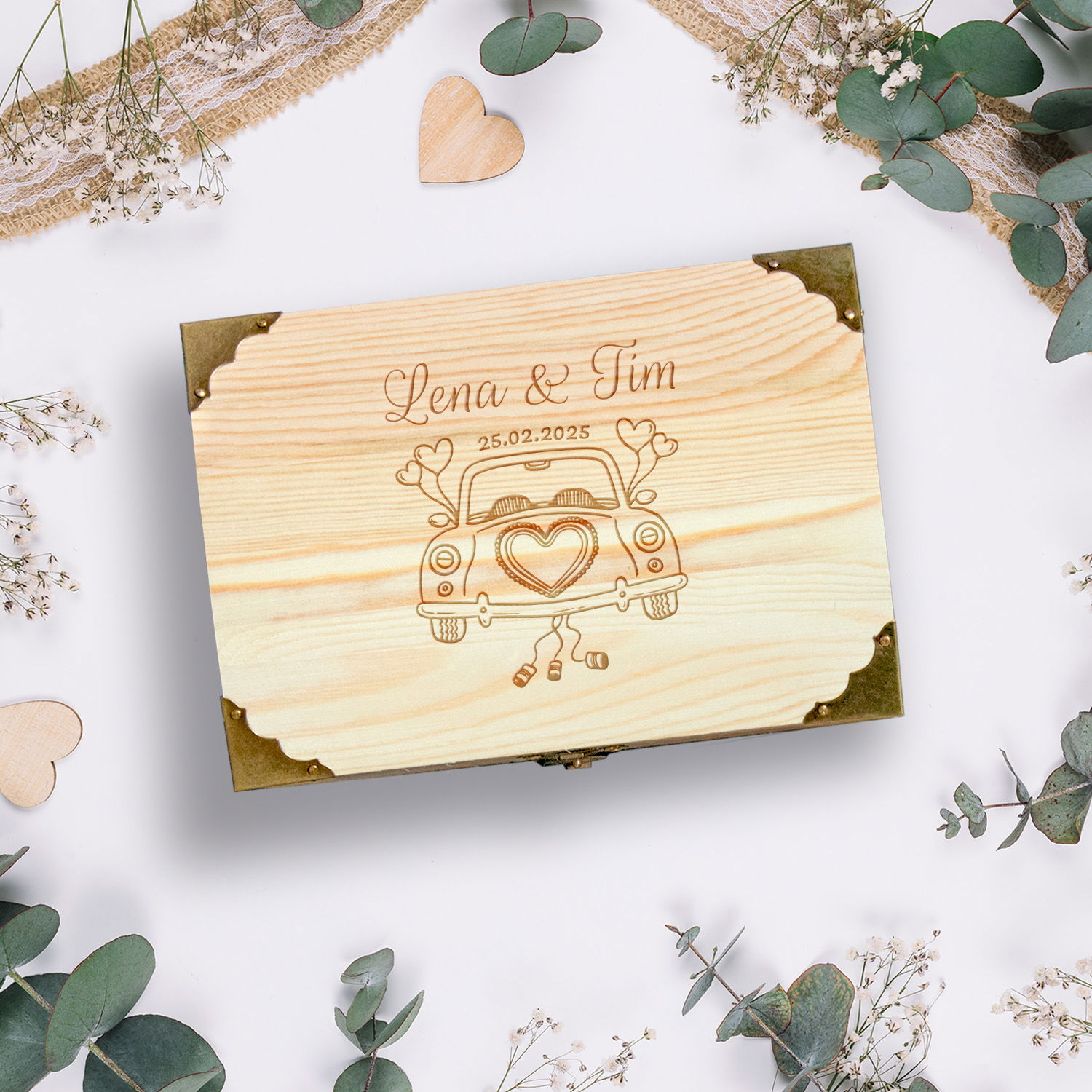 Schatztruhe Hochzeitsauto 