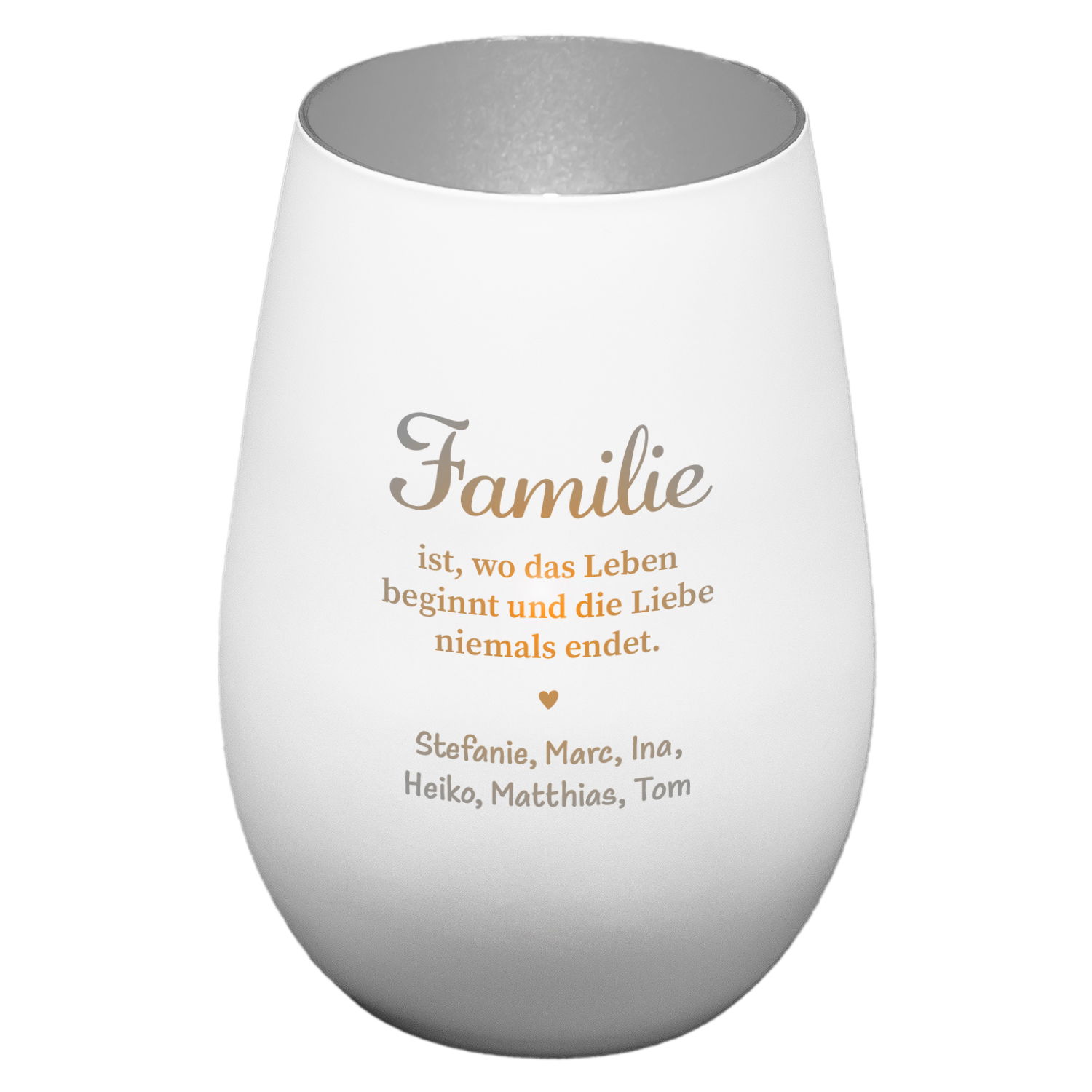 Windlicht - Family mit Personalisierung