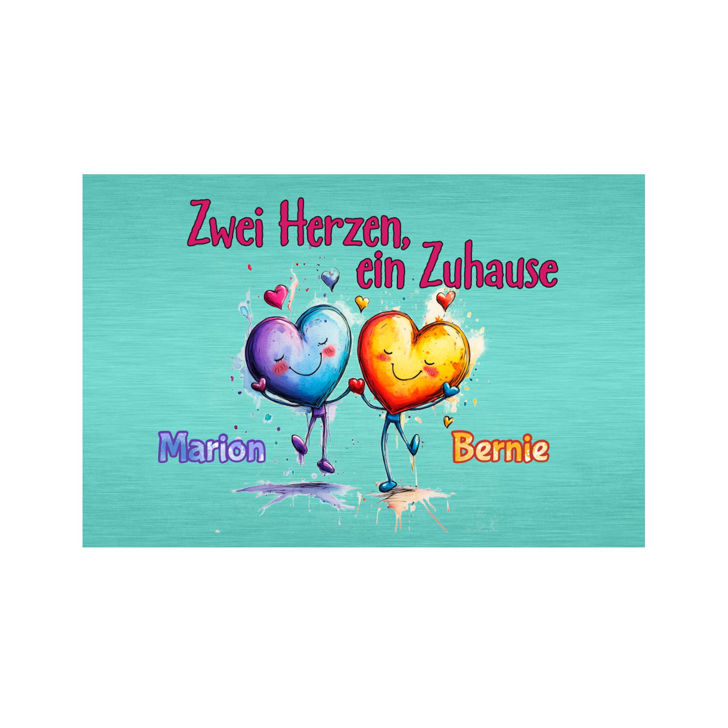 Fußmatte - Zwei Herzen 