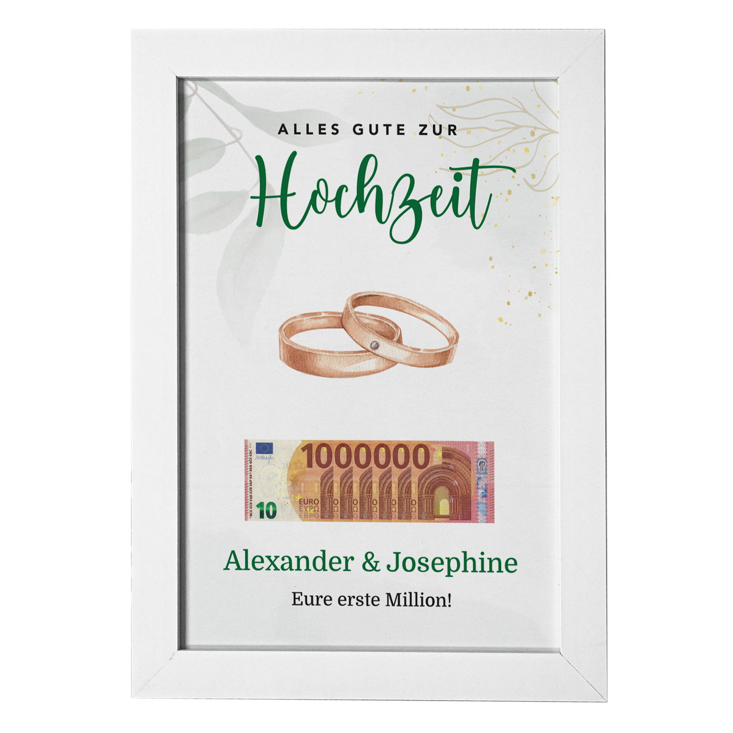 Geldgeschenk zur Hochzeit - Eure erste Million