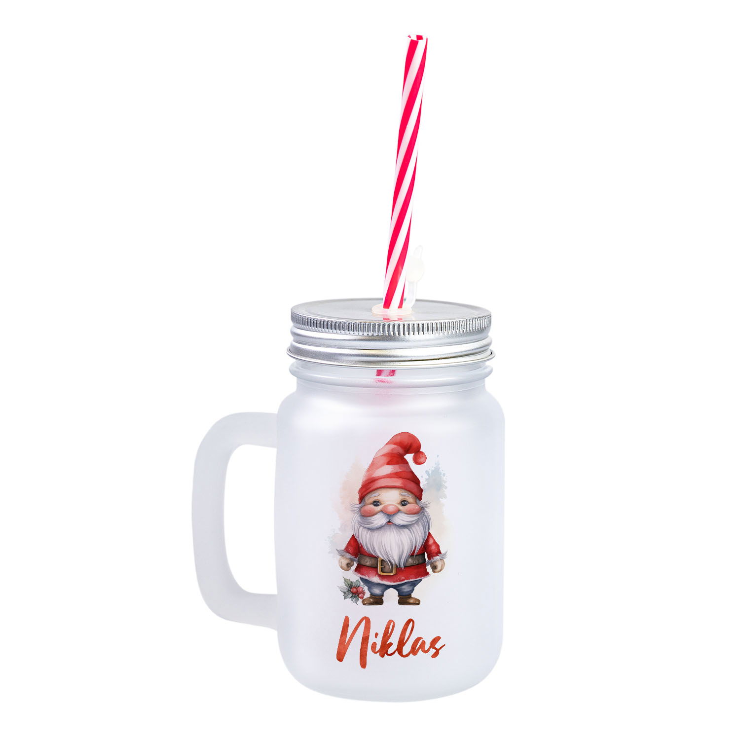 Weihnachtliches Henkelglas mit Wunschname