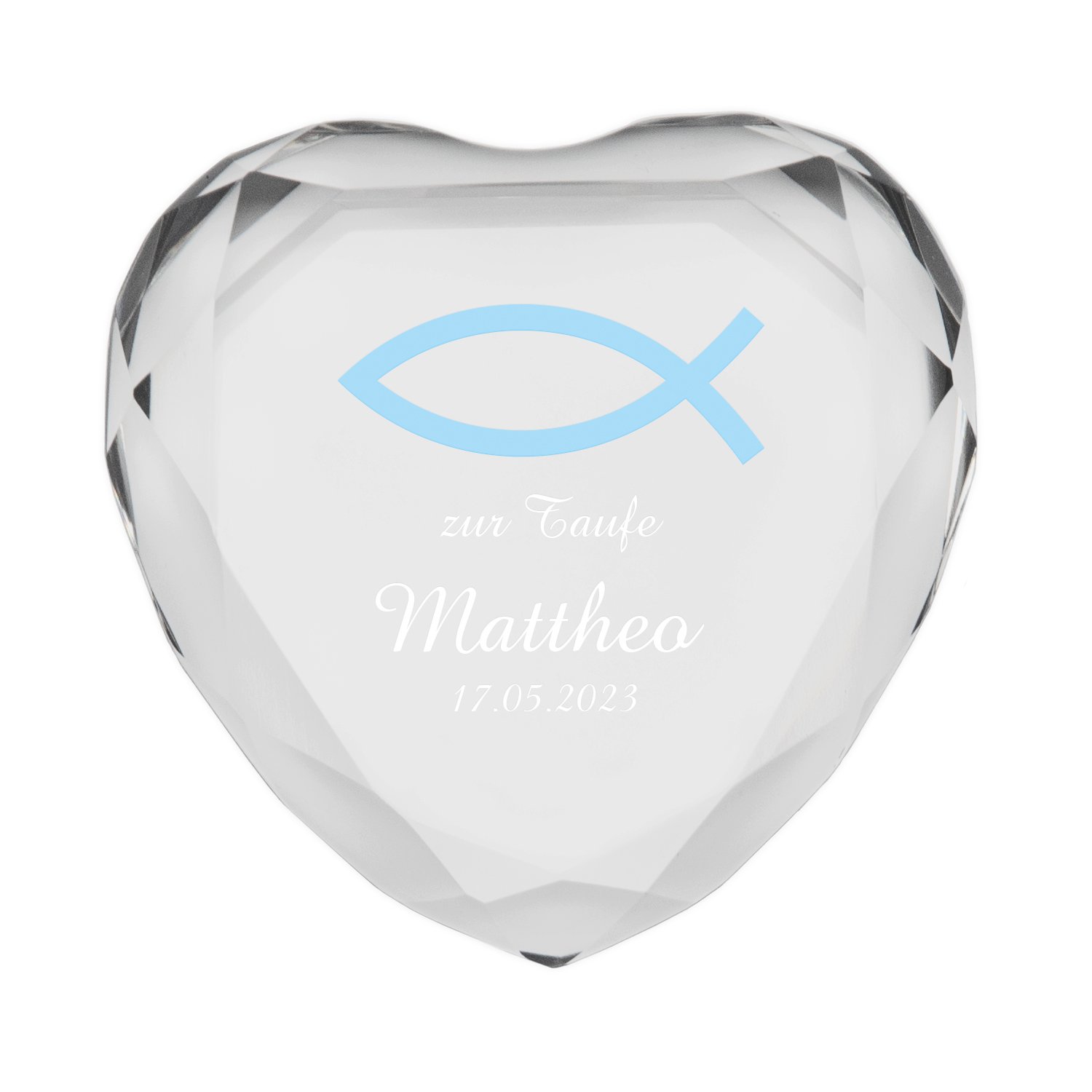 Herz-Diamant zur Taufe und Geburt