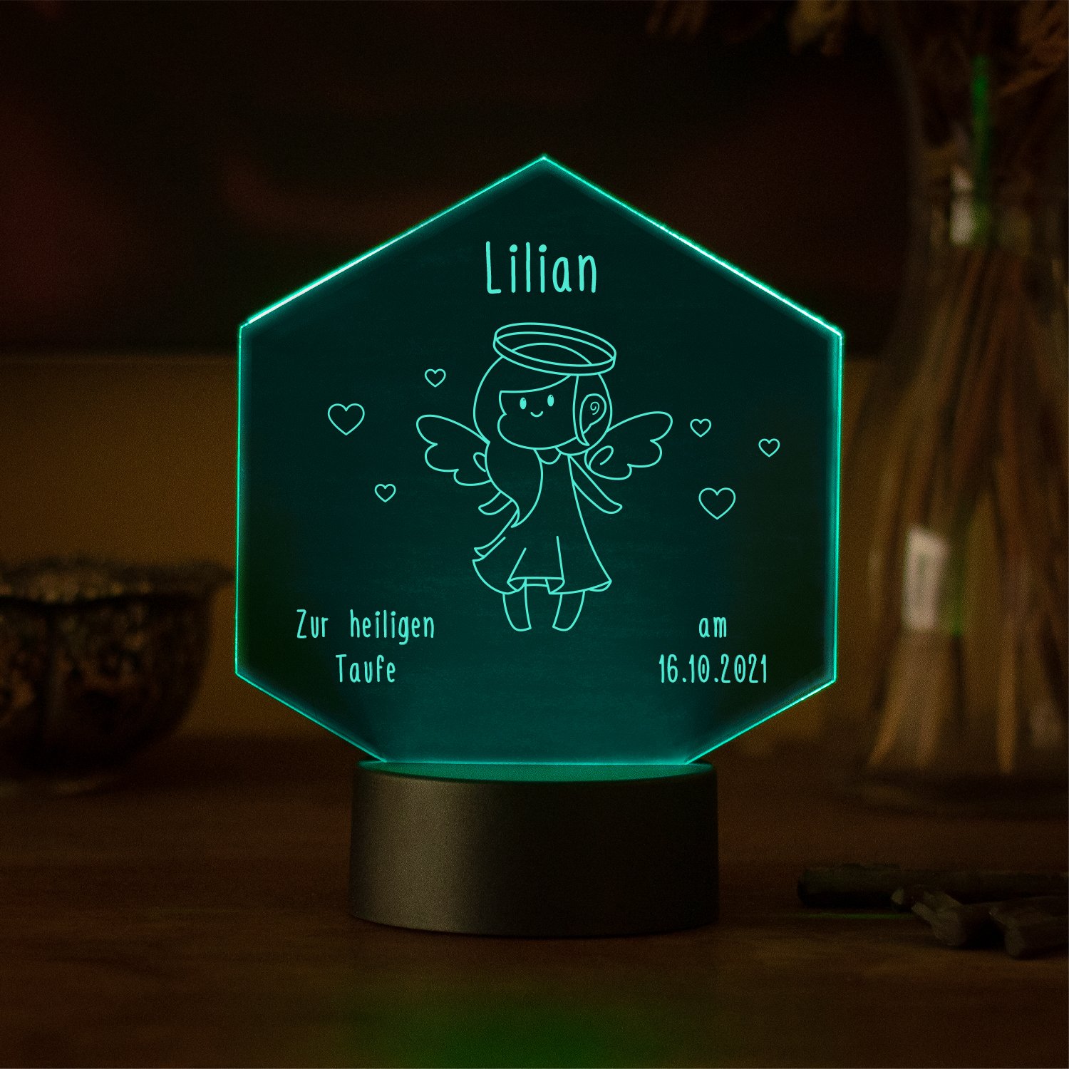 LED-Leuchte zur Taufe mit Personalisierung