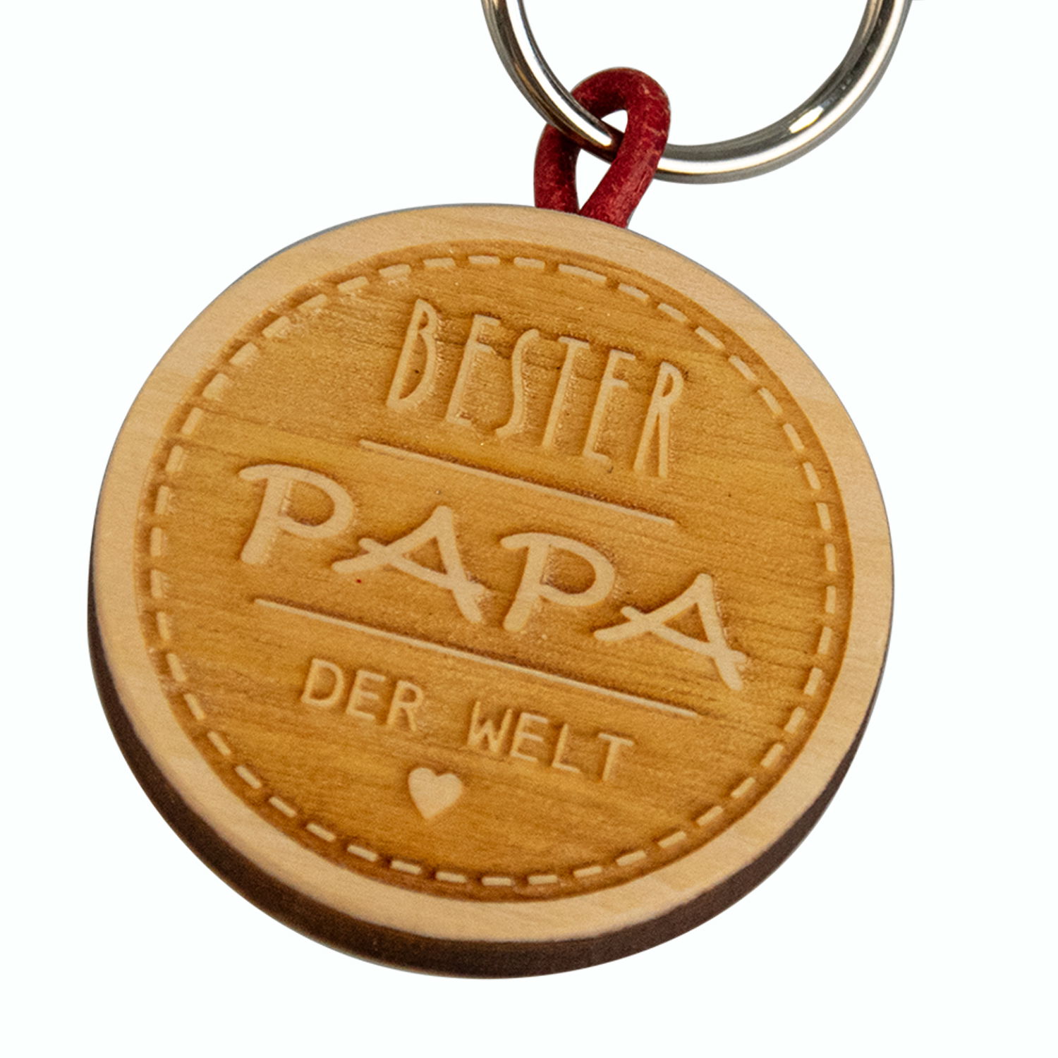 Holzschlüsselanhänger mit Wunschfoto  "Bester Papa"