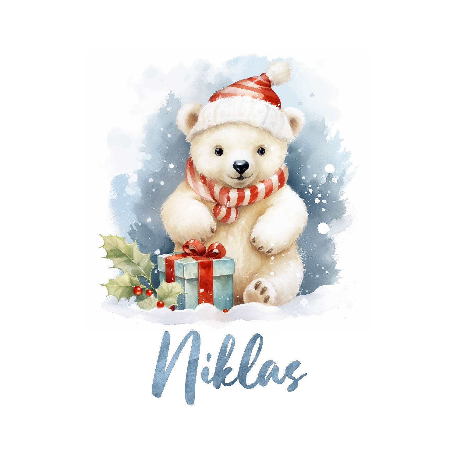 Weihnachtliches Henkelglas mit Wunschname