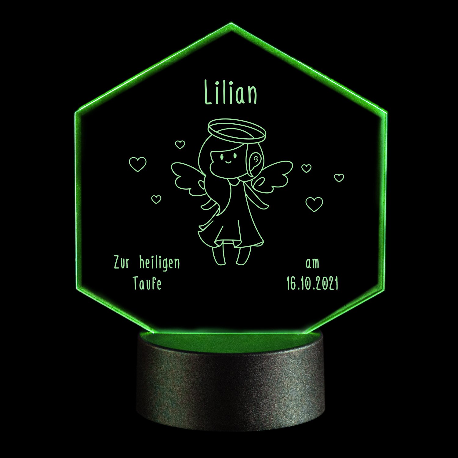 LED-Leuchte zur Taufe mit Personalisierung