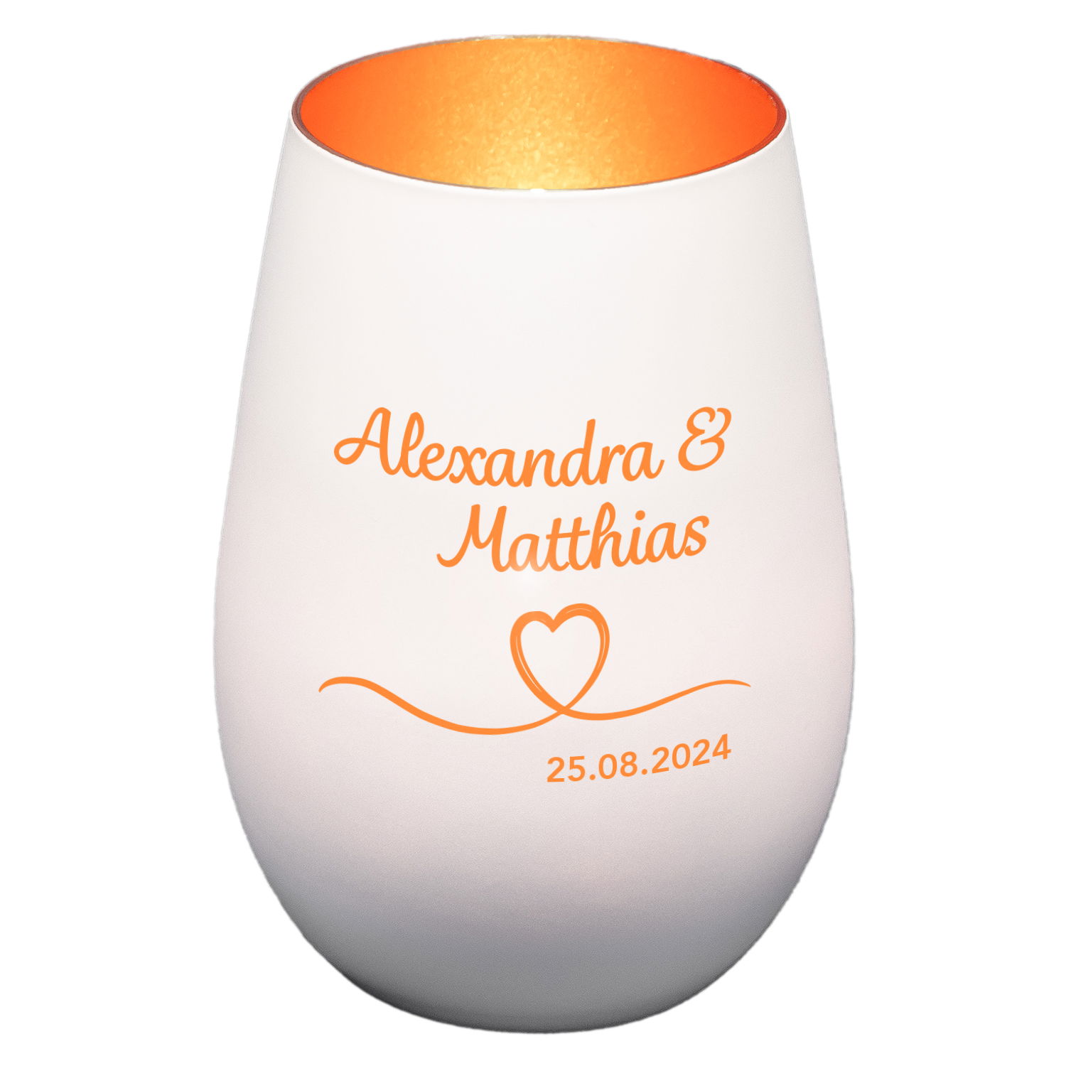 Windlicht - Hochzeit mit Personalisierung