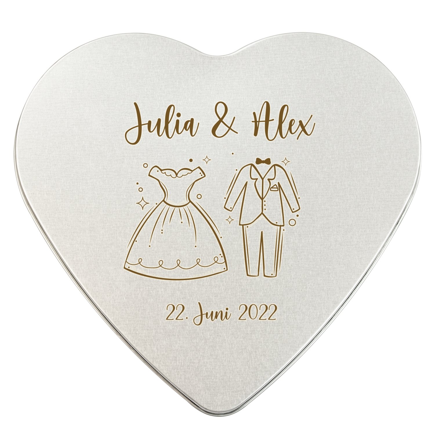 Herzbox mit Personalisierung zur Hochzeit
