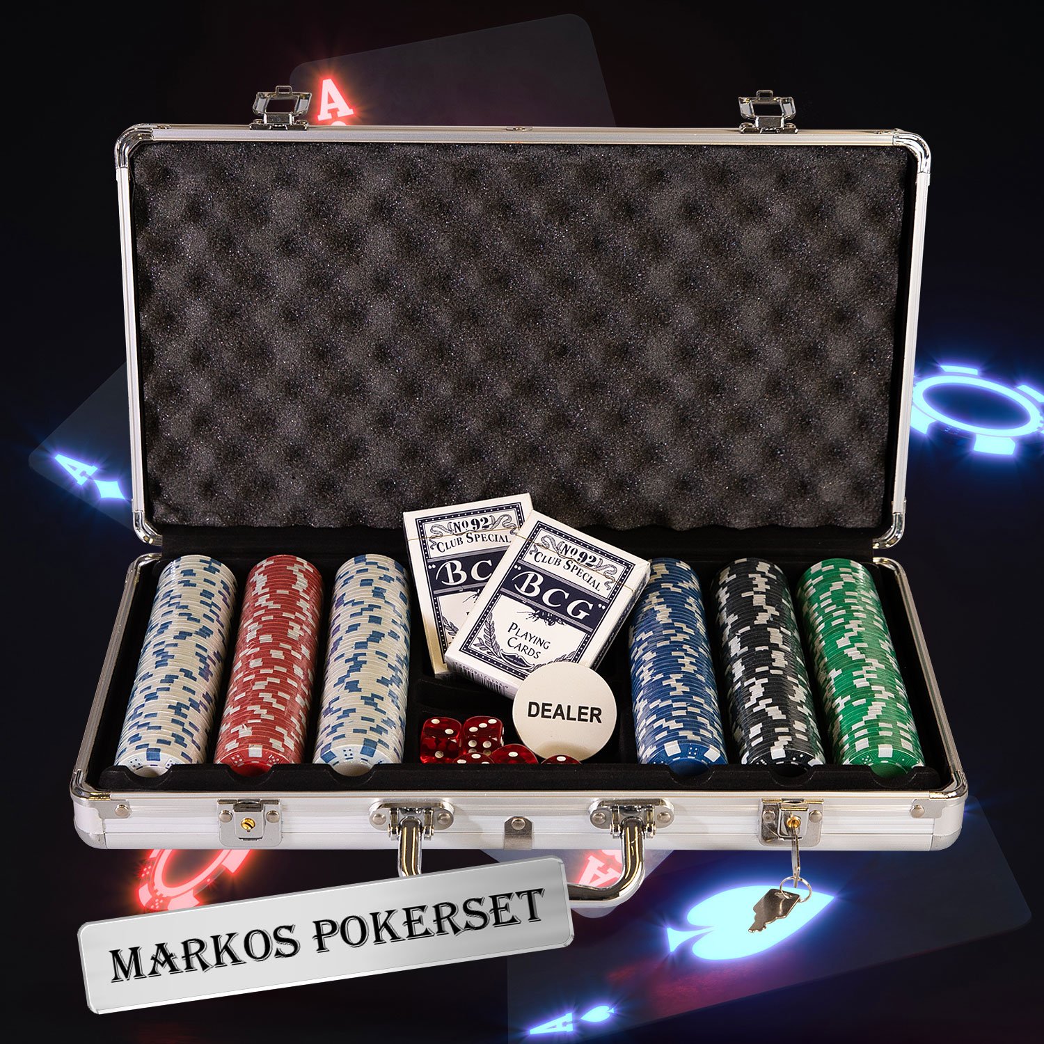 Stijg kralen Scorch Pokerset im Koffer mit individueller Gravur