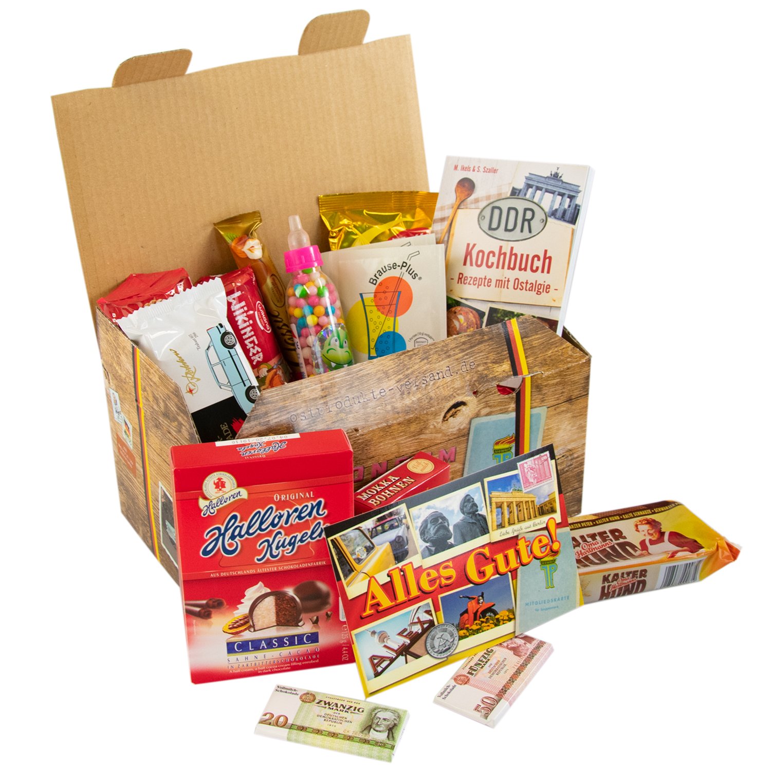 Süßigkeiten Box mit DDR Ware lustiges Geschenk zum mit DDR Waren 2934 