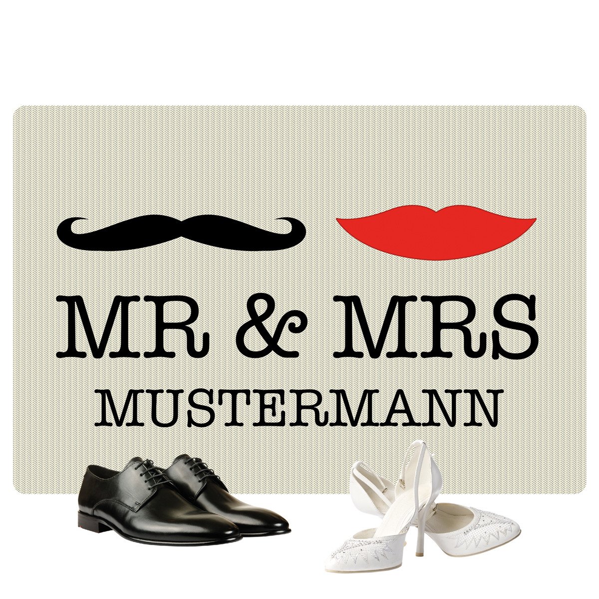 Fußmatte - Mr & Mrs mit Familien-Namen