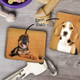 Mein Herz Akita Schlüsselanhänger Holz Geburtstag Geschenk Idee Hunde Besitzer 