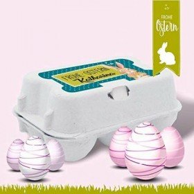 Personalisierter Mini-Eierkarton mit Ostereiern