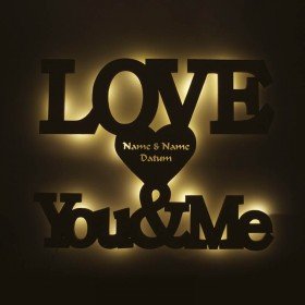 LED Leuchte - Love You & Me