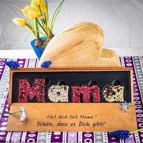 MAMA - Schokolade mit personalisierter Holzschachtel
