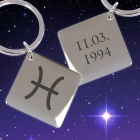 Schlüsselanhänger mit Sternzeichen als Symbol