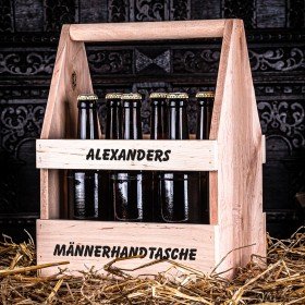 Männerhandtasche Holzkiste Bierträger Bierkiste Geschenk Mann Männer Jubiläum 