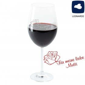 Weinglas Rose - Muttertag