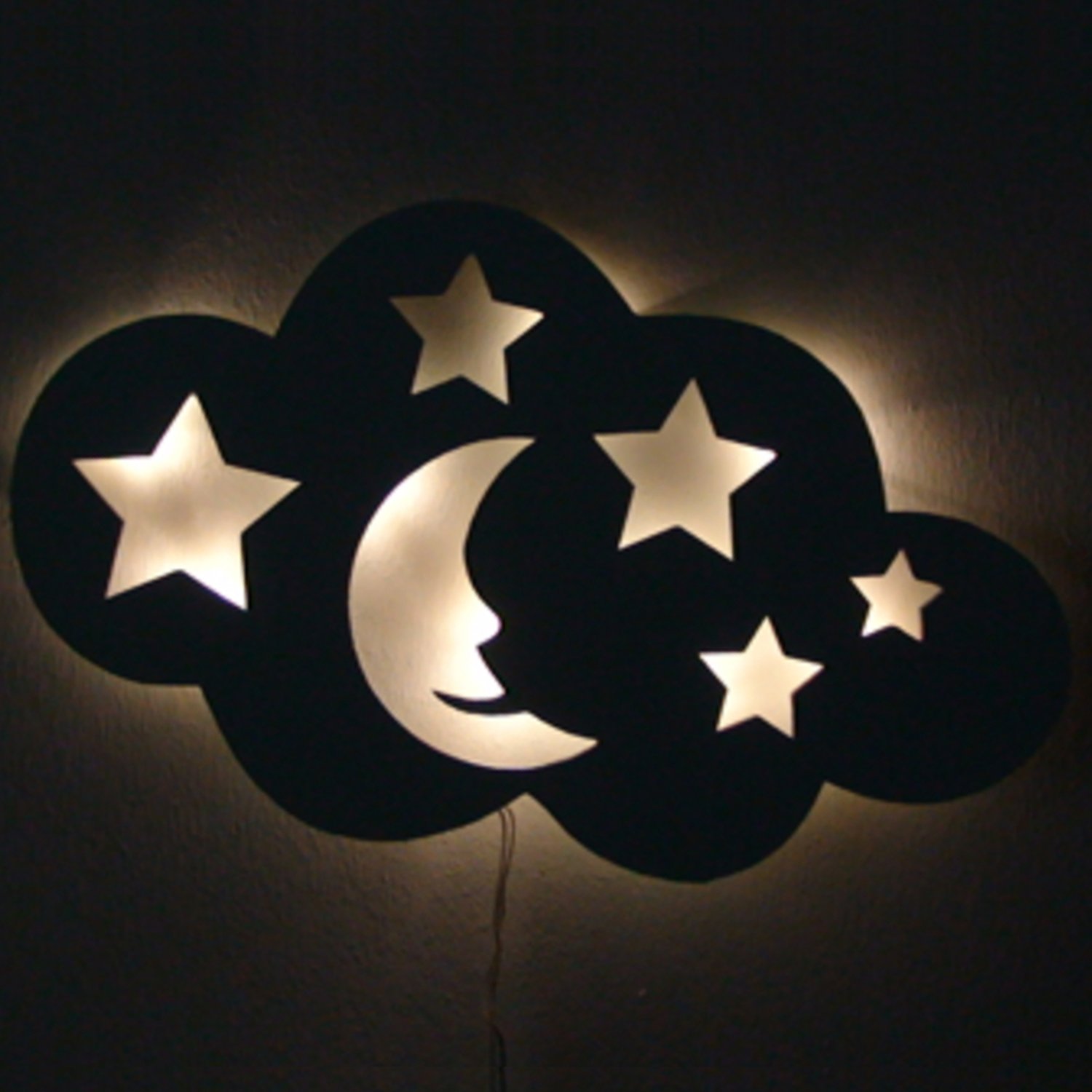 Schlummerlicht Wolke mit Wunschnamen Lampe Nachtlicht Personalisiert LED 