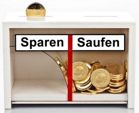 Spardose - Sparen/Saufen