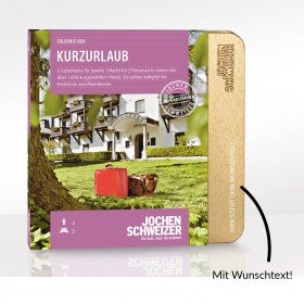 Erlebnis-Box Kurzurlaub für 2 von Jochen Schweizer
