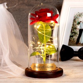 Ewige Rose im Glas zur Hochzeit