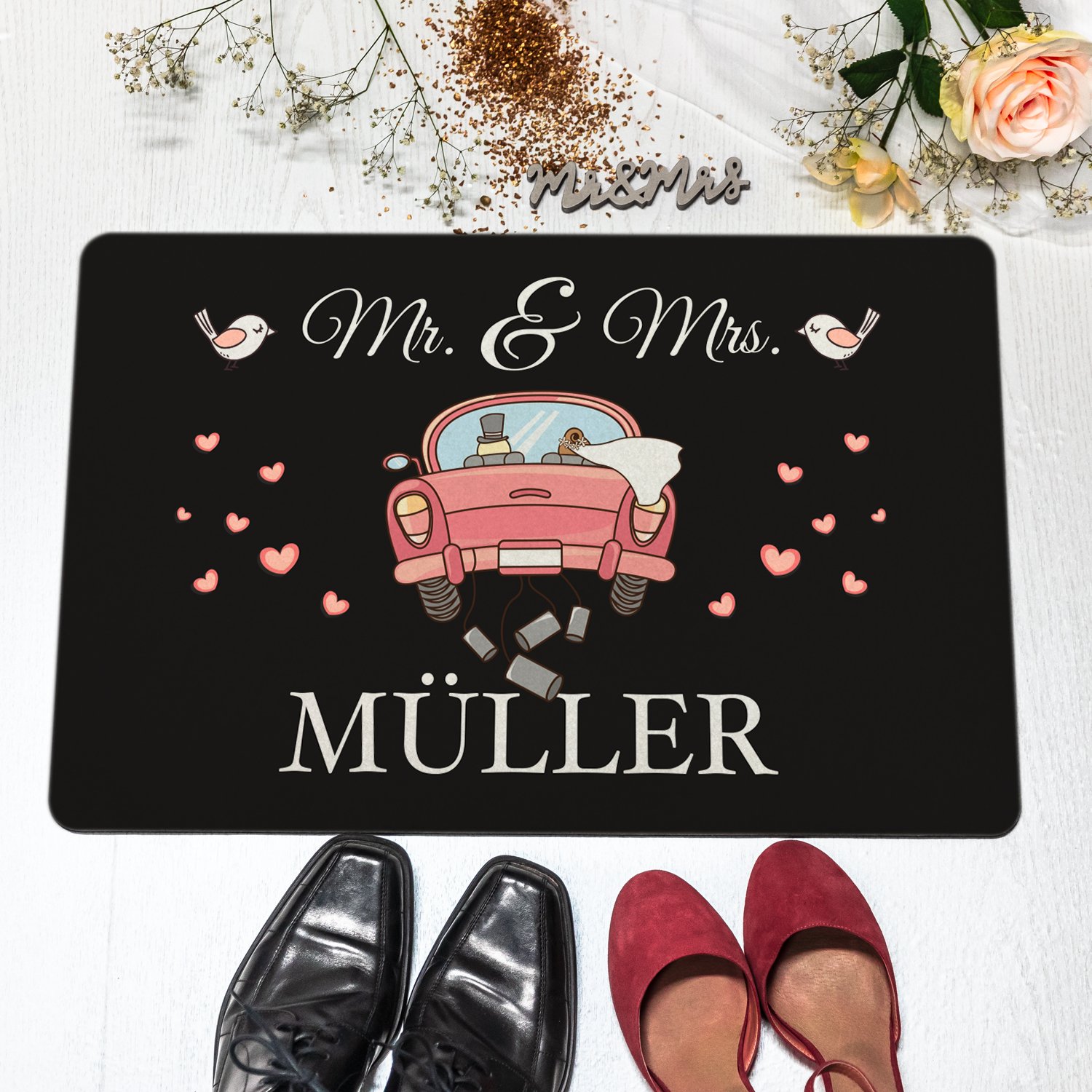 Fußmatte - Mr. & Mrs. mit Personalisierung
