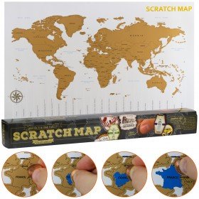 Scratchmap-Weltkarte mit Rubbelfeldern